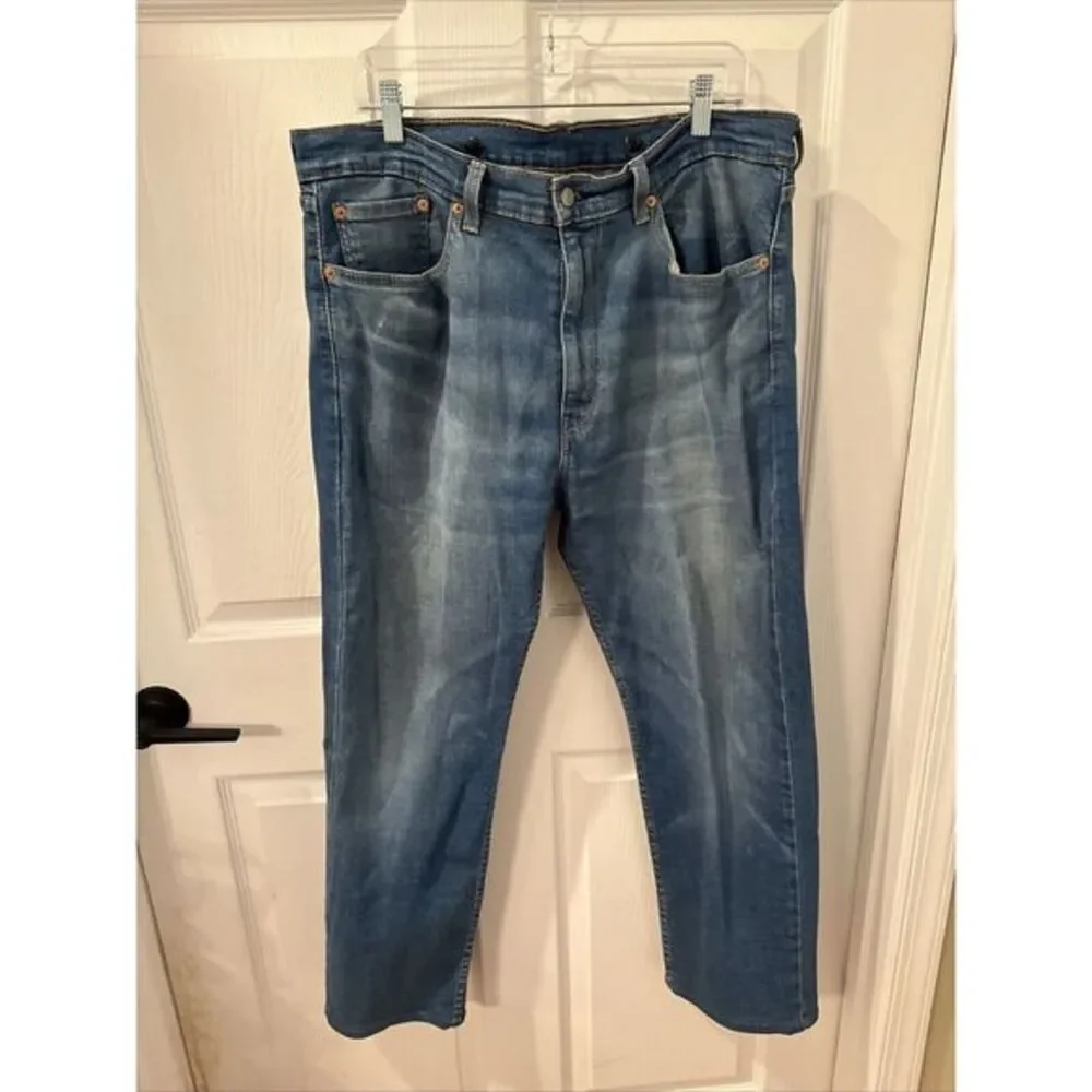 Levi's 505 Jeans Mens 38x29 Blue Denim Straight Leg Regular Fit Grunge Retro USA